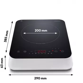 MEDION LIFE Induction Hob MD 18490 (Black/White, 2000 W)