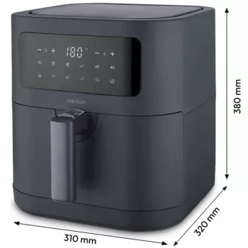 MEDION Life MD 11740 E40 XL Air Fryer, pilka, 2150 W, 5,2 L krepšelis