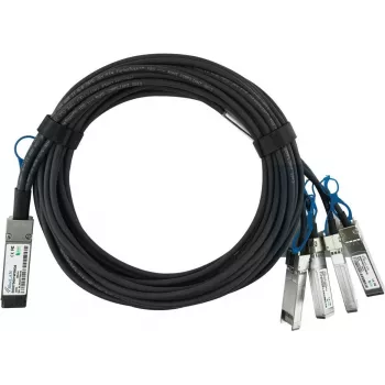 BlueLAN suderinamas Mellanox MCP7H50-V001R30 pasyvus 200GBASE-CR4 QSFP56 į 2x100GBASE-CR2 QSFP56 tiesioginio prijungimo atšakinis kabelis, 1 metras, AWG26