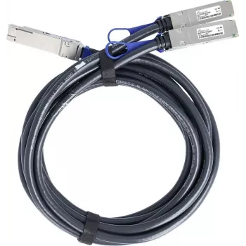 BLUELAN suderinamas su NVIDIA 980-9I98H-00V001 pasyvus 200 Gb/s QSFP56 į 2x100 Gb/s QSFP56 InfiniBand HDR tiesioginio prijungimo šakotuvinis kabelis, 2 m, AWG26