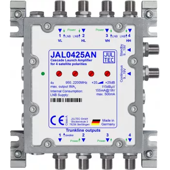 JULTEC JAL0425AN SAT kaskadinis stiprintuvas su maitinimo šaltiniu