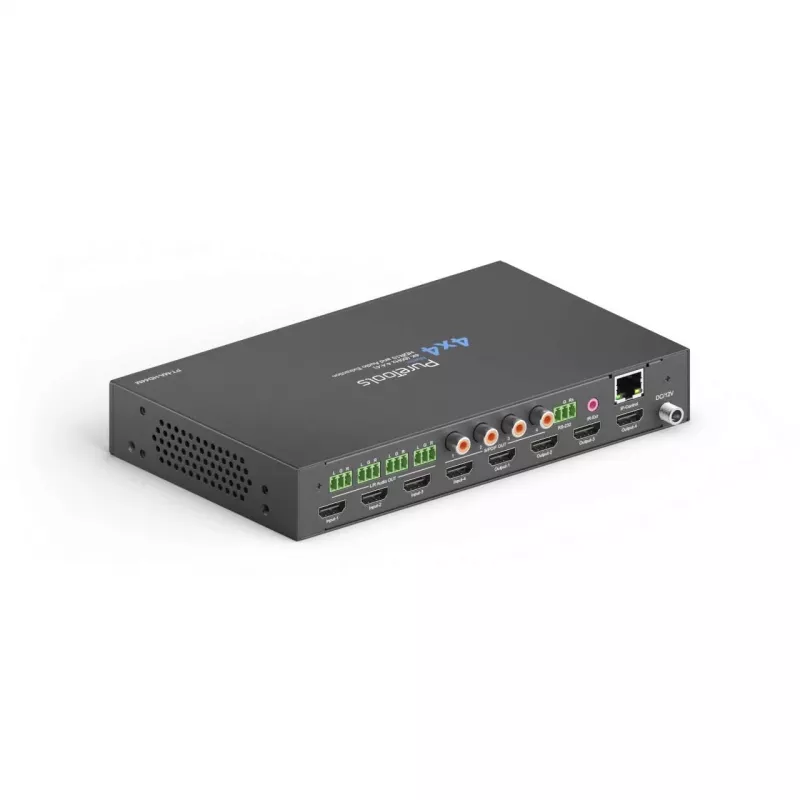 PureLink PureTools PT-MA-HD44M HDMI 2.0 matrica 4x4 4K 60Hz 4:4:4 HDR10 ir garsas – KVM jungiklis – RS-232