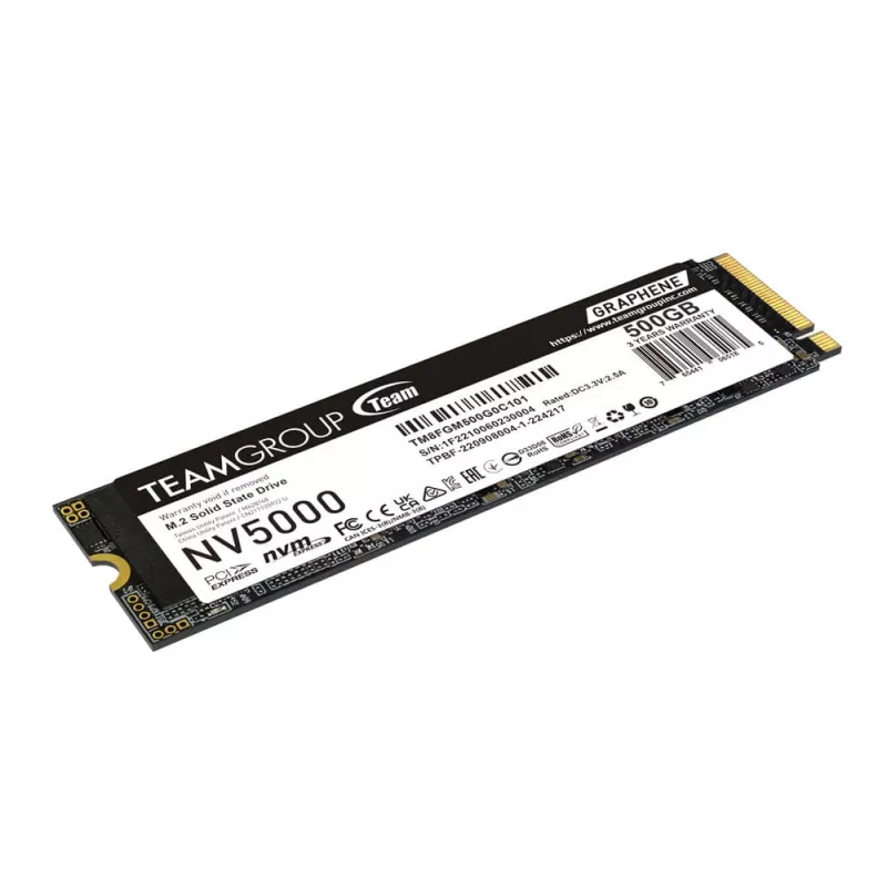Team Group NV5000 500 GB M.2 PCIe Gen4 x4 NVMe SSD - 4500 MB/s Read