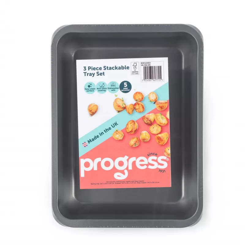 Progress BW14453 35 cm 3 dalių sukraunamas padėklų rinkinys