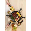 Giles & Posner EK4511GV2VDE Stalo Raclette Grilis 1200 W 8 asmenims Juodas/Sidabrinis