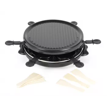 Giles & Posner EK4511GV2VDE Stalo Raclette Grilis 1200 W 8 asmenims Juodas/Sidabrinis