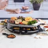 Giles & Posner EK1872GV2VDE Stalo akmeninis racletės grilis - 1200W, 8 asmenims, juoda/pilka