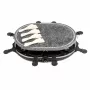 Giles & Posner EK1872GV2VDE Stalo akmeninis racletės grilis - 1200W, 8 asmenims, juoda/pilka