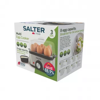 Salter EK6213VDE Multil Egg Cooker – 7 kiaušinių talpa, 350 W, juoda/sidabrinė