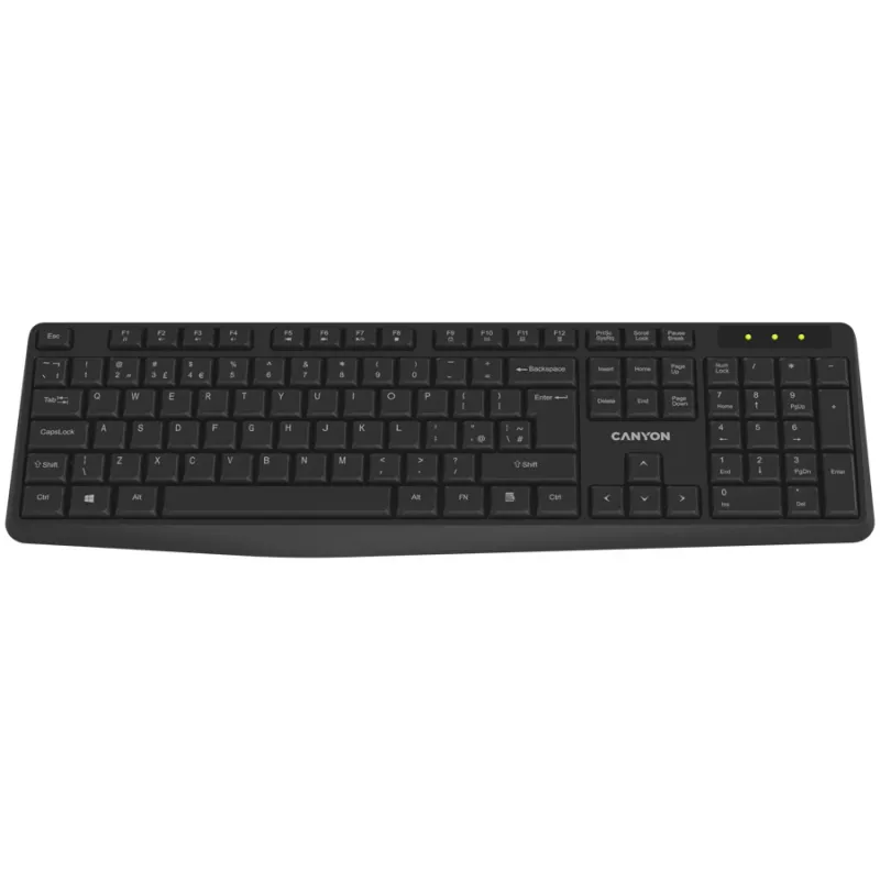CANYON klaviatūra KB-W01 Wireless Black
