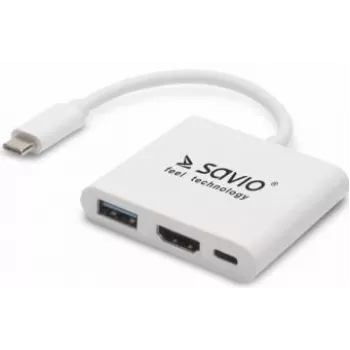 SAVIO USB Type-C į HDMI adapteris 4K @ 30Hz juodas