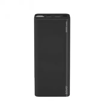 SAVIO BA-05, juodas 20000 mAh išorinis akumuliatorius