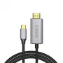 SAVIO USB-C į HDMI 2.0b laidas 1 m sidabrinis CL-170