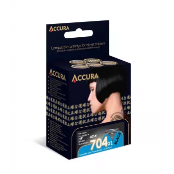 Accura Ink HP No. 704 XL (CN692AE) Suderinama juoda kasetė