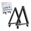Maclean MC-183 Mobilus TV stovas/vežimėlis, 37-80 inch, VESA 800x400, 75 kg, fiksuojami ratukai, juodas