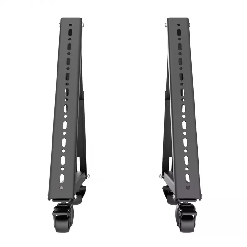 Maclean MC-183 Mobilus TV stovas/vežimėlis, 37-80 inch, VESA 800x400, 75 kg, fiksuojami ratukai, juodas