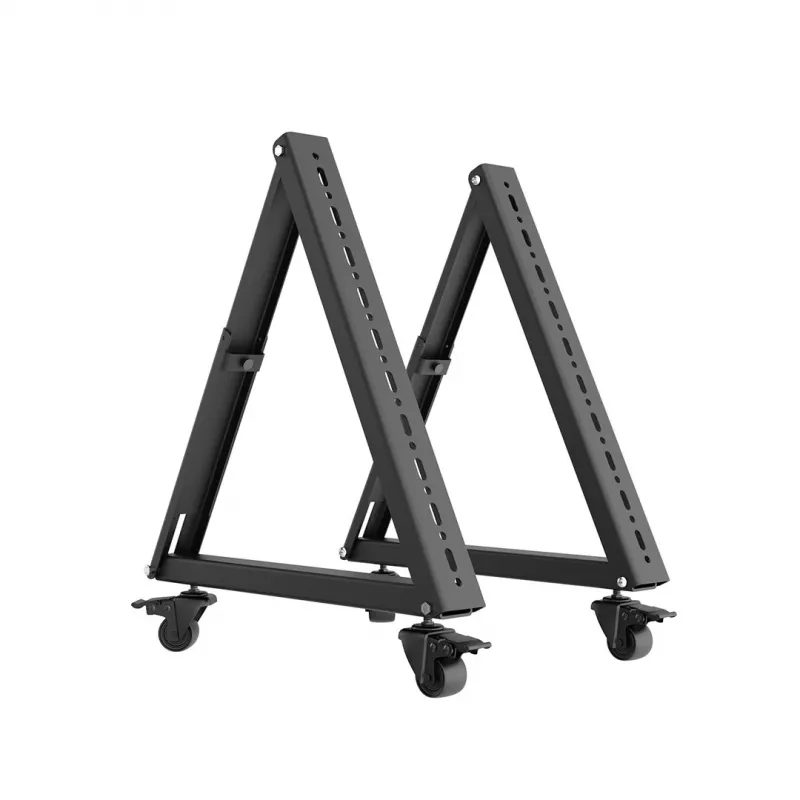 Maclean MC-183 Mobilus TV stovas/vežimėlis, 37-80 inch, VESA 800x400, 75 kg, fiksuojami ratukai, juodas