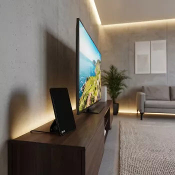 VAYOX VA0091 Vidinė DVB-T/T2 antena su stiprintuvu, juoda