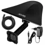 VAYOX DigiActiv VA0023 aktyvi išorinė DVB-T/T2 antena su 4G LTE filtru VHF UHF juostoms, juoda