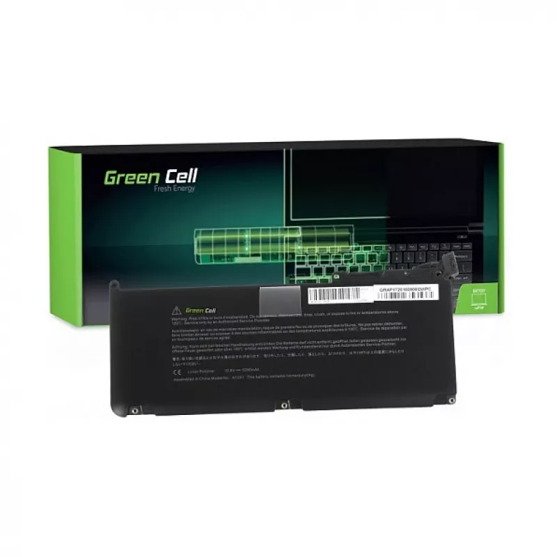 Green Cell baterija, skirta Apple MacBook 13 A1342 Unibody (Late 2009, Mid 2010), 10,8V, 5200mAh