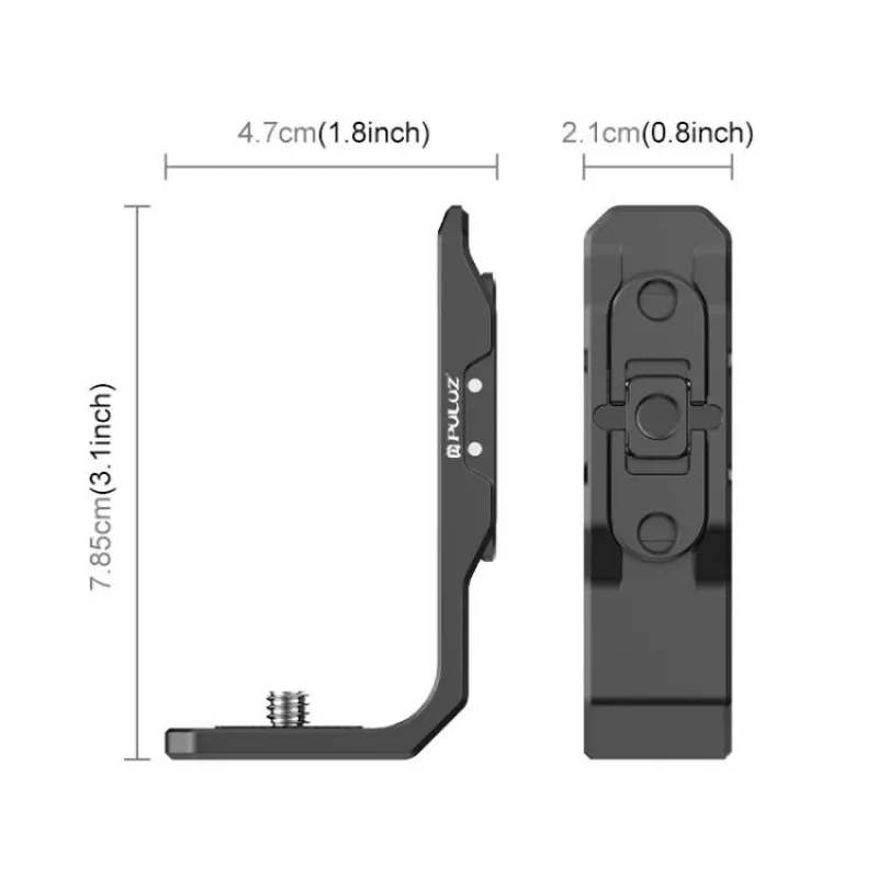 PULUZ Adapter Mount Bracket Horizontal Vertical su 1/4 colio varžtu ir GoPro sistema, skirtas Insta360 X4 / Insta360 X5 / PU982B