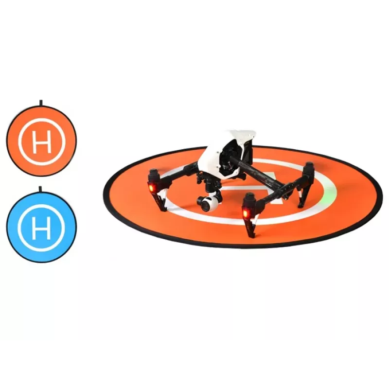 SUNNYLIFE Drone Landing Pad 75cm Orange/Blue Double-Sided Waterproof Nylon Foldable with Carrying Bag and Ground Pegs