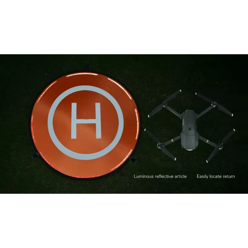 SUNNYLIFE Drone Landing Pad 75cm Orange/Blue Double-Sided Waterproof Nylon Foldable with Carrying Bag and Ground Pegs