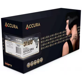 ACCURA AC-K3160B suderinamas kasečių blokas, skirtas Kyocera TK-3160 (juoda, didelės išeigos)