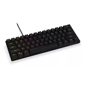 Krux Qara 60% mechaninė žaidimų klaviatūra, Outemu Red, juoda, KRX0137