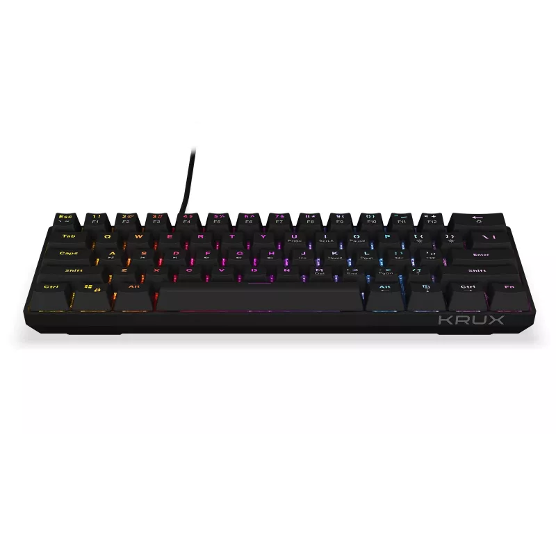 Krux Qara 60% mechaninė žaidimų klaviatūra, Outemu Red, juoda, KRX0137