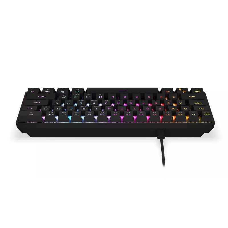 Krux Qara 60% mechaninė žaidimų klaviatūra, Outemu Red, juoda, KRX0137