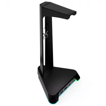KRUX Rivt ausinių stovas su RGB apšvietimu, juodos spalvos (KRXG003)