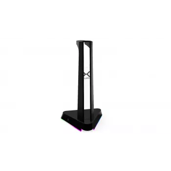 KRUX Rivt ausinių stovas su RGB apšvietimu, juodos spalvos (KRXG003)