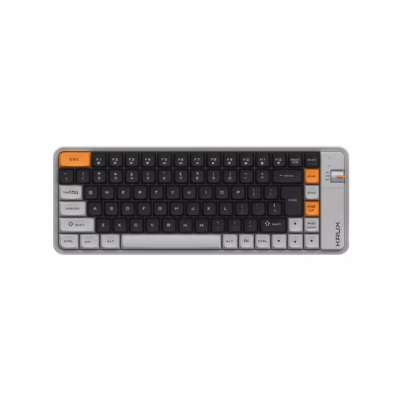 KRUX Zyro 75% mechaninė klaviatūra Gateron Yellow Pro RGB juoda