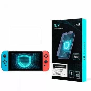 3MK 1UP Gaming Screen Protector, skirta Nintendo Switch (3 vnt.) – lanksti polimerinė plėvelė, savaime atsistatanti, kristalai skaidri