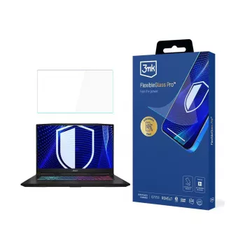 3MK PROTECTION FlexibleGlass Pro Screen Protector, skirta MSI Katana 17,3 colio nešiojamam kompiuteriui (iki 19 modelio) – 0,3 mm hibridinis stiklas, 7H kietumas, apsauga nuo pirštų atspaudų, be burbuliukų