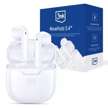 3MK PROTECTION 3mk Movepods 5.4 belaidės ausinės TWS, Bluetooth 5.3, ENC, IPX4, iki 35h baterija, USB-C