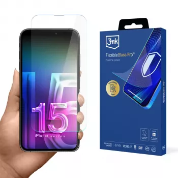 3MK FlexibleGlass Pro ekrano apsauga, skirta Apple iPhone 15 Pro Max