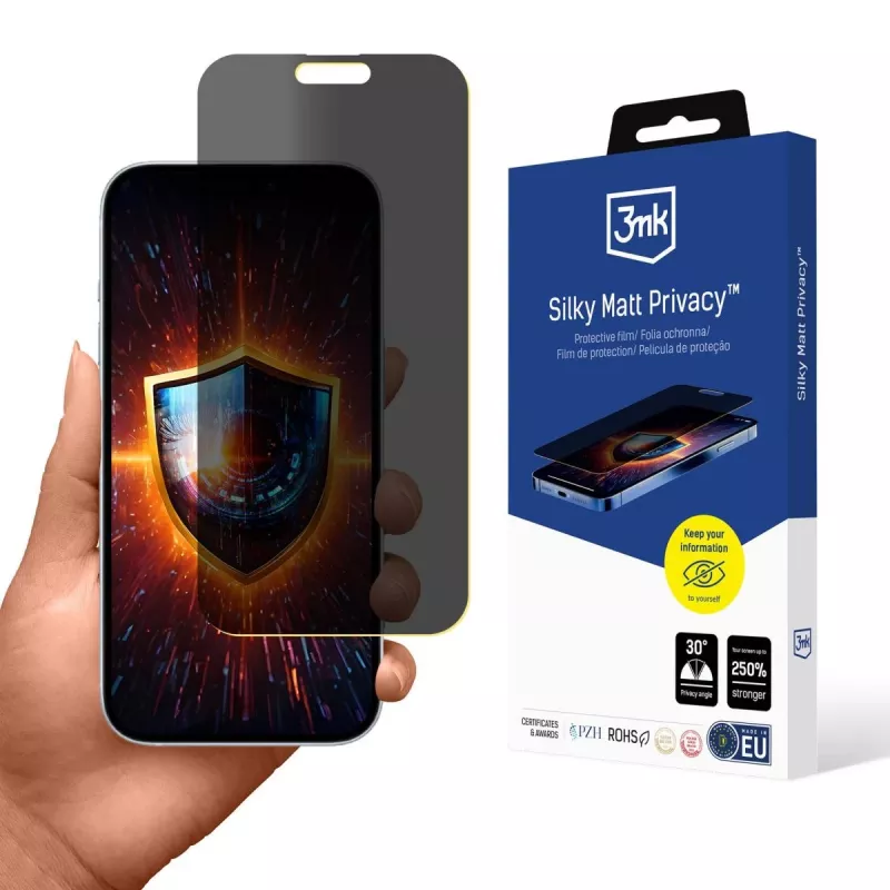 3MK Silky Matt Privacy Screen Protector, skirta Apple iPhone 17 Air