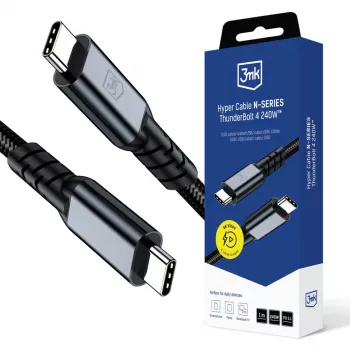 3mk Hyper N-SERIES Thunderbolt 4 240W 40Gb/s 8K60Hz 48V/5A Black 1m