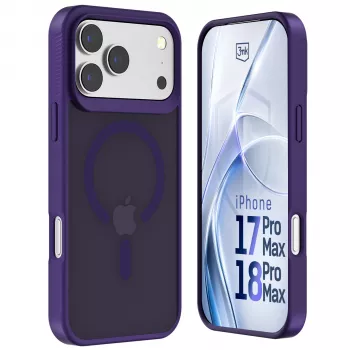 3MK PROTECTION Apple iPhone 17 Pro Max Hardy Hazy MagCase Back Cover Purple