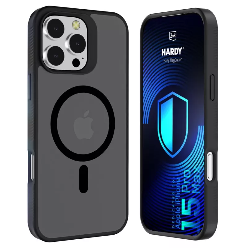 3MK PROTECTION Apple iPhone 15 Pro Max - 3mk Hardy Hazy MagCase Black