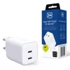 3mk Hyper Charger PD 45W GaN AVS QC4+ PPS AFC FCP DCP 2C, baltas įkroviklis