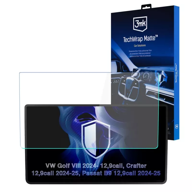 3MK PROTECTION TechWrap Matt Screen Protector, skirta VW Golf VIII 2024- centriniam 12,9 inch ekranui