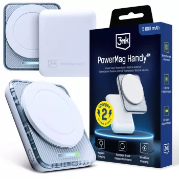 3mk PowerMag Handy 5000 mAh 22.5W MagSafe White