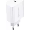 FORCELL F-ENERGY TFK-TC-25WPD USB-C sieninis įkroviklis 25W PD QC 3.0 su USB-C į USB-C laidu 3A baltas