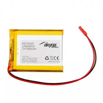 Akyga AKY0660 Li-Po akumuliatorius 3,7 V 1800 mAh su PCM JST 2,54 2 kontaktų 150 mm