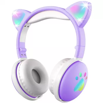 MOZOS KID DOG belaidės ausinės vaikams violetinė