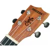 MOZOS GECKO Soprano Ukulele rinkinys - natūrali mediena, 12 griovelių, nailoninės stygos, komplekte krepšys, derintuvas, plektrai, diržas, atsarginės stygos, valymo šluostė