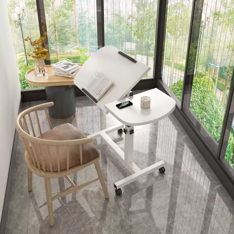 MOZOS WDL-WH White Mobile Laptop Desk Cart